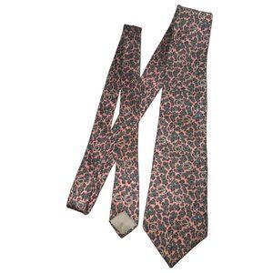 Hardy Aimes 1960's Silk Paisley Pink Pewter Mauve White Standard Neck Tie 60" Re